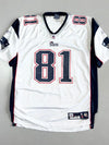 NFL Reebok | New England Patriots #81 Jersey | White Navy (2XL)