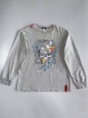 Vintage Japanese Premium Skull Printed Full Sleeve T-shirt)(L)