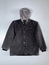 Dickies Quilted Flannel-Lined Hooded Chore Jacket – Washed Black,  (L)