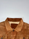 Vintage Genuine Suede Leather Trucker Jacket  Tan Brown (S)