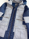 Edwin Grey Navy Hooded Utility Puffer Jacket (M)