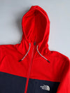 The North Face Fleece Hoodie | Red Navy Colorblock (S)
