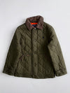Polo Ralph Lauren Olive Quilted Jacket with Corduroy Collar (Xs)