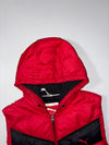 Puma Hooded Puffer Gilet – Red & Black Sleeveless Padded Vest (L)