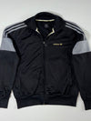Adidas Originals Black & Grey Colour Block Track Jacket with Gold Trefoil (M)