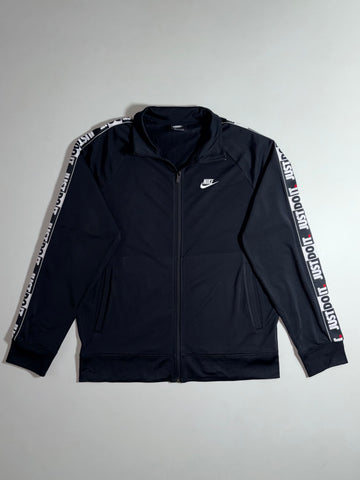 Nike "Just Do It" Taped Track Jacket – Black (XL)