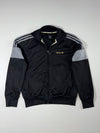 Adidas Originals Black & Grey Colour Block Track Jacket with Gold Trefoil (M)