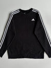 Adidas 3-Stripes Black Fleece Crewneck Sweatshirt  Size XL