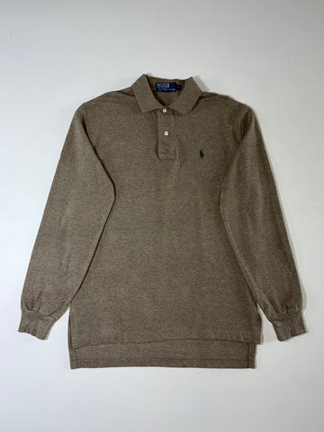 Polo Ralph Lauren Classic Long-Sleeve Polo Shirt – Heather Brown (L)