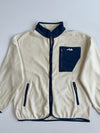 Fila | Cream & Navy Fleece Full-Zip Jacket | (XL)