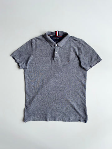 Tommy Hilfiger Cotton Linen Polo Shirt – Grey Melange (L)