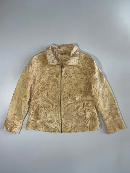 Guess Premium Original Double Zipper Leather Jacket Womens (M)