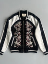 River Island | Floral Embroidered Satin Souvenir Bomber Jacket (S)