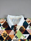 Tropical Patchwork Print Polo Shirt (2Xl)