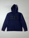 Gap Plaid Logo Pullover Hoodie – Navy Blue (M)