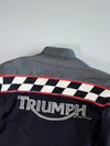 Triumph Checkered Flag Motorcycle Racing Jacket Padded  (XL)