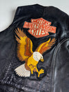 Harley Davidson Vintage Black Leather Lace-Up Vest (S)