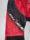 Büse Red & Black Armored Leather Motorcycle Racing Pants (W:37) (L:40)