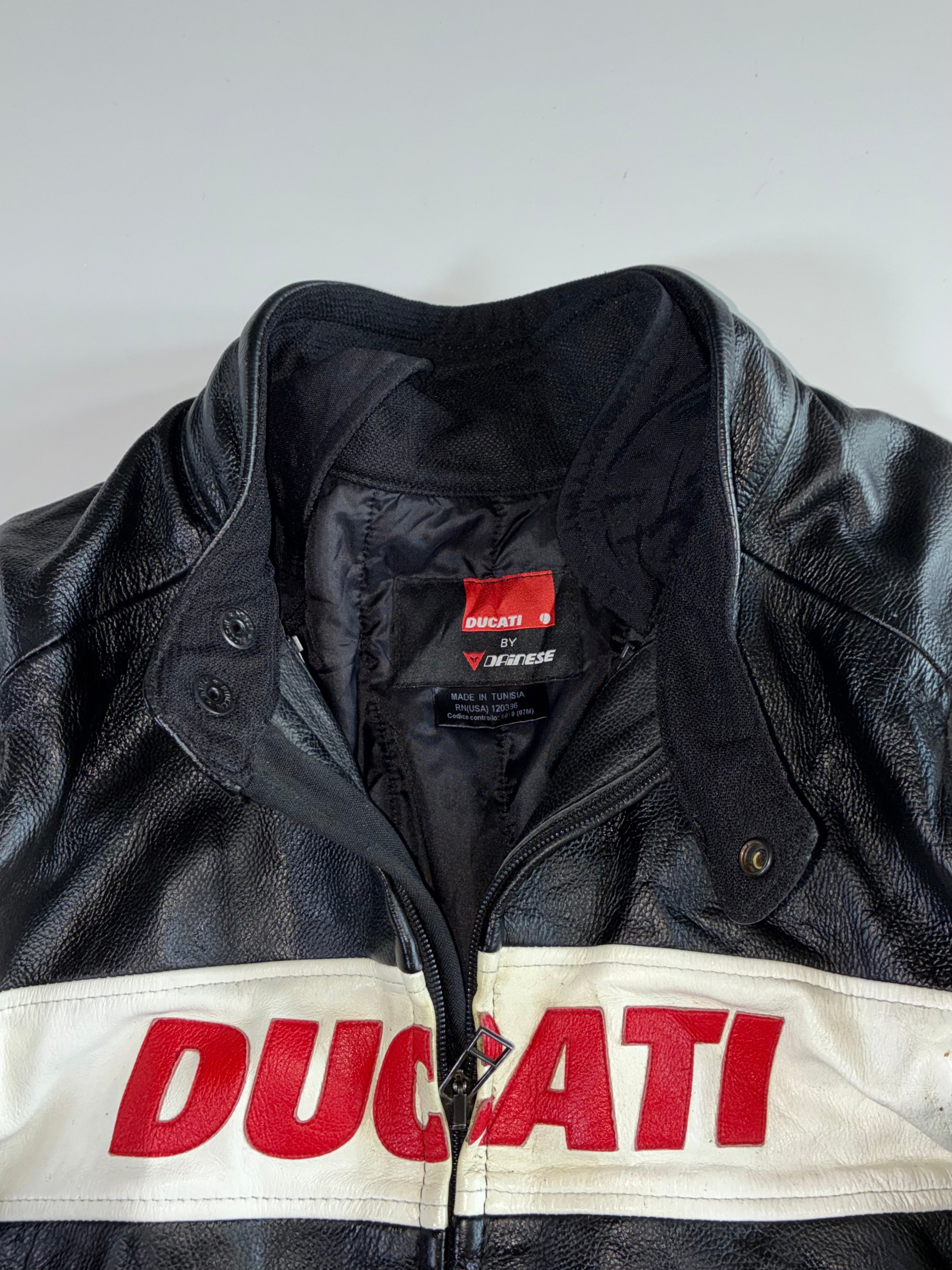 Ducati by Dainese Padded Leather Racing Motorcycle Jacket (XL