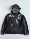 Big Train Osaka Dragon Embroidered Zip Hoodie with Wave Print Hood (2Xl)