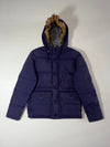Vintage Levi's Navy Blue Fur Hood Puffer Jacket (M)
