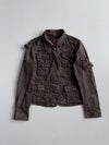 Sublevel Rock Angel Brown Military Cargo Jacket Women’s (Xs)