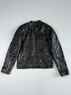 Superdry Spirit of Japan Distressed Leather Café Racer Jacket (M/L)