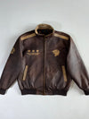 Blue Fox Jeans Tiger Graphic Leather Bomber (L)