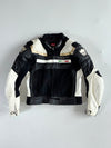 Vintage MGP x Berik Two-Piece Leather Racing Suit – White/Black/Gold  Padd with slider Jacket - (S)  (W:32 | L:38)
