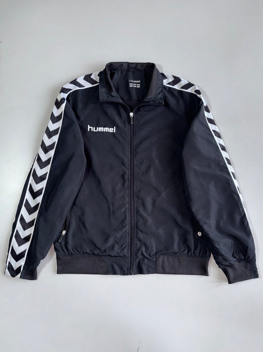 Hummel Character Since 1923 Black Chevron Tape Sleeve Full-Zip Track Jacket (M)