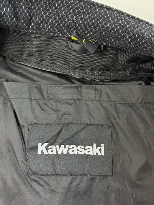 Kawasaki Black Textile Motorcycle Racing Jacket (XL)