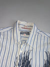 Vintage Guess Co. Eagle Print Striped Button Up Shirt (XL)