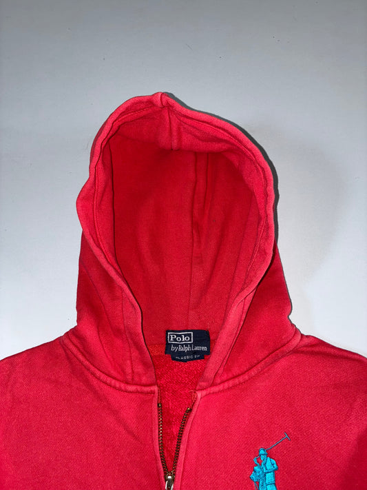 Polo Ralph Lauren Big Pony Zip Hoodie in Red (S)