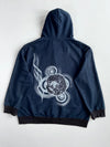 Big Train Osaka Japanese Navy Dragon Embroidered Zip Hoodie(2Xl)