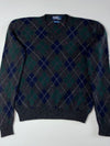 Polo by Ralph Lauren Argyle 100% Lambswool V-Neck Sweater (M)