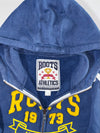Roots Athletics 1973 Embroidered Full Zip Hoodie – Navy Blue, (S)