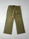 Vintage Polo Jeans Ralph Lauren Olive Drawstring Cargo Pants (W:34) (L:38)