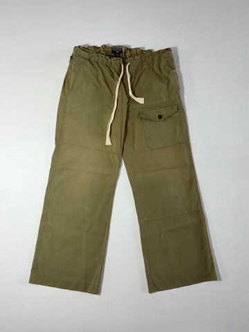 Vintage Polo Jeans Ralph Lauren Olive Drawstring Cargo Pants (W:34) (L:38)