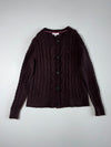Tommy Hilfiger | Chocolate Brown Cable Knit Cardigan | (M)