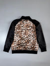 Reversible Satin Varsity Jacket Skull/Leopard Print (M)