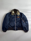 Human Made MA-1 Bomber Jacket with Faux Fur Collar – Navy Blue (L/XL)