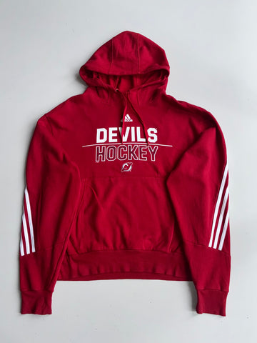 Adidas | NJ Devils Hockey Red Hoodie | (Xl)