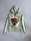 Floral Embroidered Zip Hoodie (XS/S)