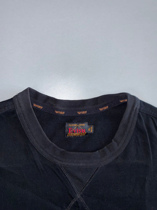 Evisu Embroidered Seagull Logo Tee  Black (XL)