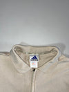 Adidas Golf Striped Quarter-Zip Polo – Beige (L)