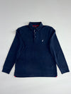 Nautica Navy Long Sleeve Polo Shirt (XL)