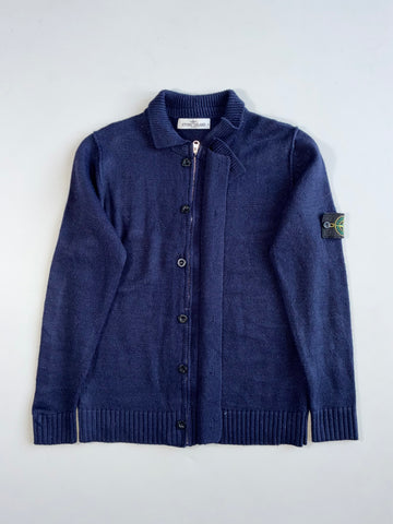 Stone Island Navy Knit Zip Cardigan(S)