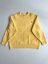 Vintage Chemise Lacoste Yellow Textured Diamond Knit Sweater – Made in France (XL)