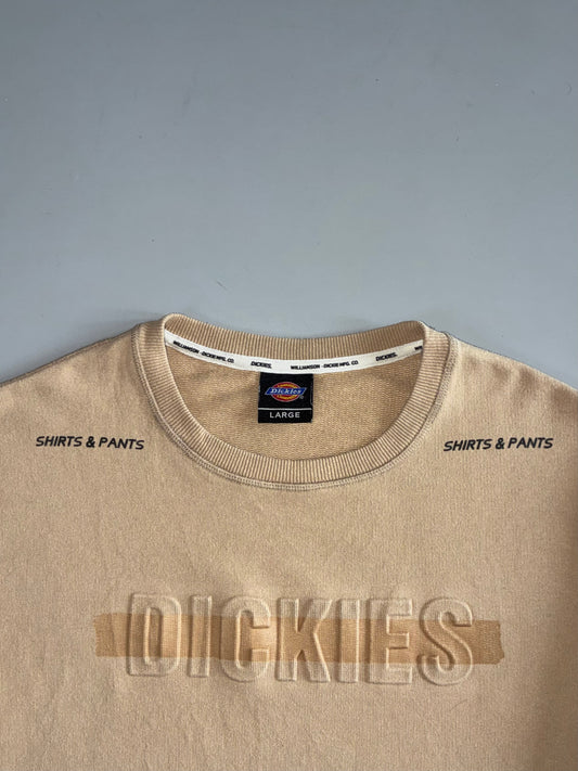 Dickies 874 Beige Embossed Crewneck Sweatshirt (Xl)