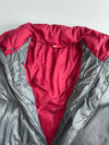 Puma Charcoal Grey Puffer Jacket – Burgundy Lined, Cargo Pockets (XL)